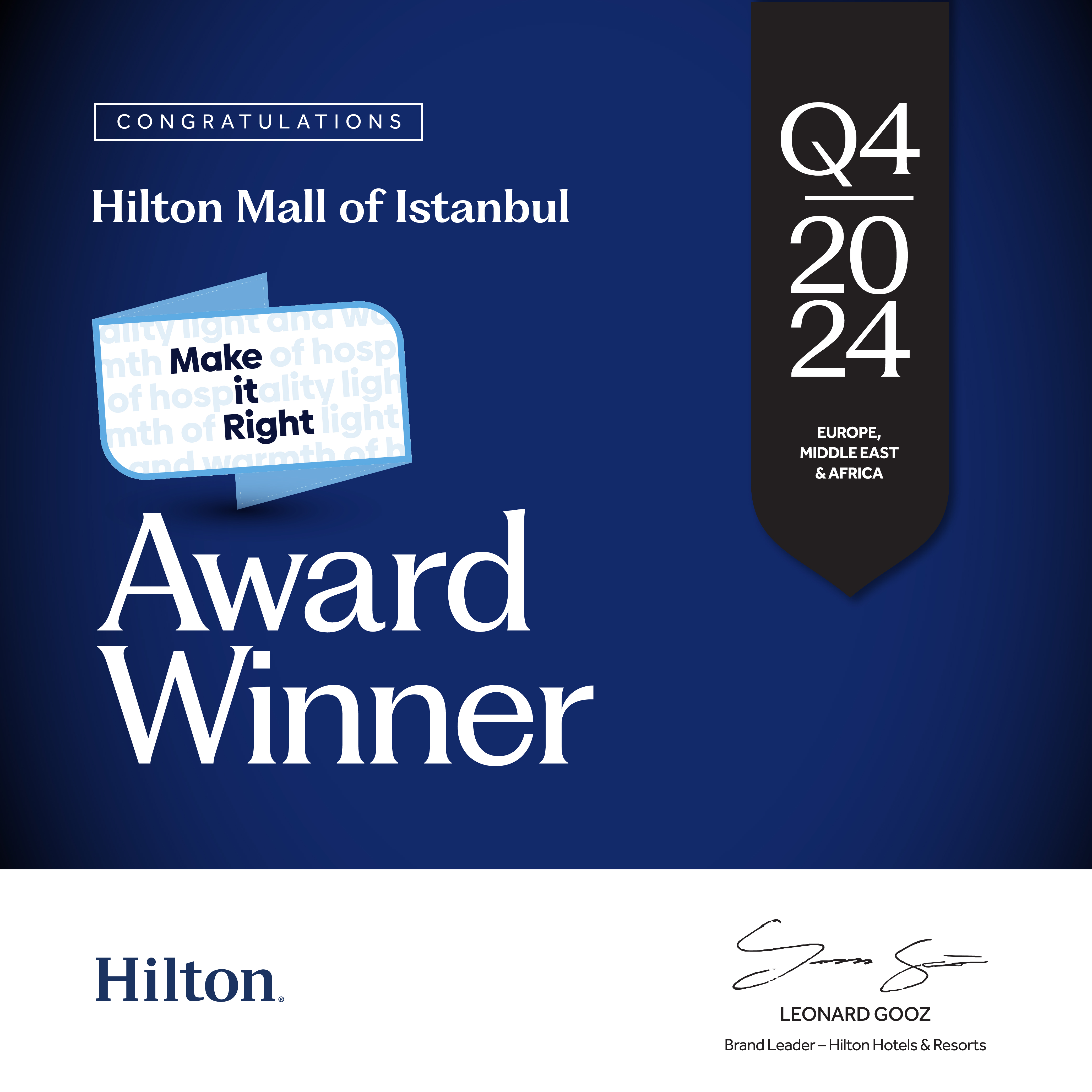 The Best in EMEA: Hilton Mall of Istanbul